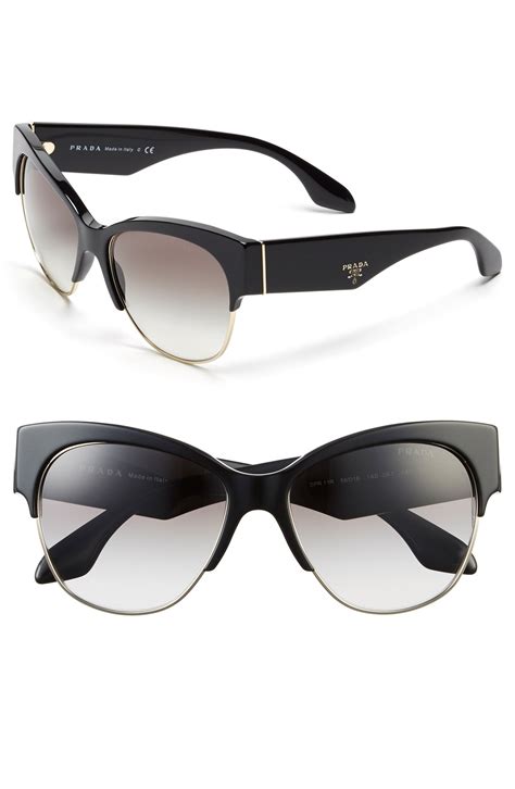 prada pillow catwalk 55mm sunglasses|56mm cat eye sunglasses Prada.